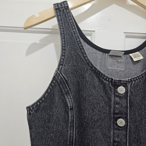 Levi's Tuli Denim Button Down Mini Dress Black Stonewash Size S - Picture 7 of 17